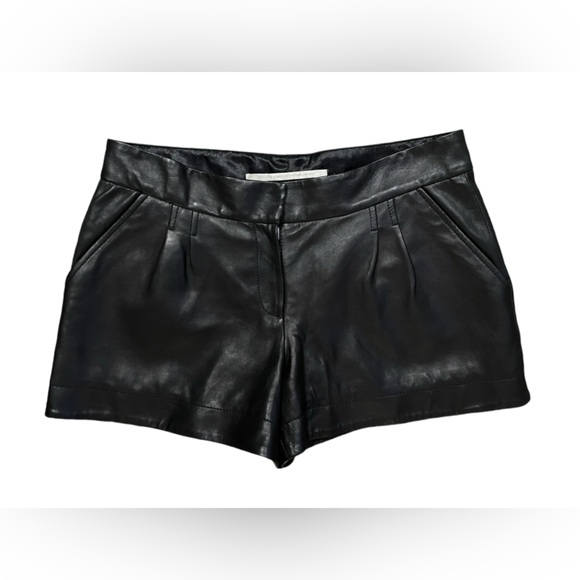 COPY - Twelfth Street by Cynthia Vincent lambskin black real leather shorts 8 s… - Picture 4 of 11
